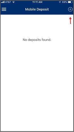 Mobile Deposit screen shot
