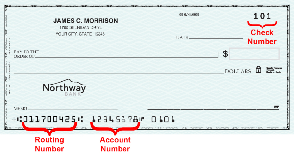 checkbook routing number